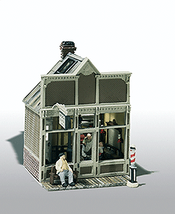 Woodland Scenics 111 HO Scale Mini-Scene(TM) Unpainted Metal Kit -- Floyd's Barber Shop