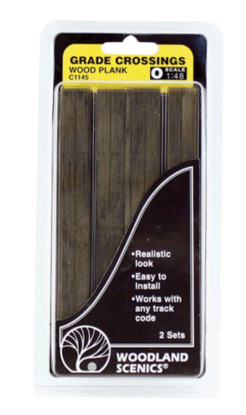 Woodland Scenics 1145 O Scale Wood Grade Crossing -- pkg(2)
