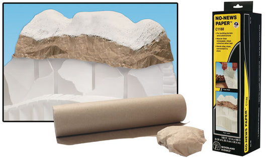 Woodland Scenics 1188 All Scale No-News Paper -- 12" x 100' 30.5cm x 30.5m