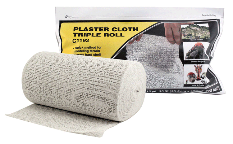 Plaster Cloth -- Narrow Roll - 4 x 15' 5 Sq Ft 10.1cm x 4.6m 464 Sq Cm