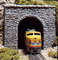 Woodland Scenics 1255 HO Scale Single-Track Tunnel Portal (Hydrocal Plaster Casting) -- Random Stone