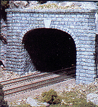 Woodland Scenics 1257 HO Scale Double-Track Tunnel Portal -- Cut Stone