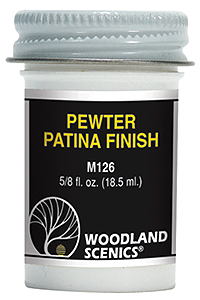 Woodland Scenics 126 All Scale Pewter Patina Finish -- 7/8oz 25.9mL