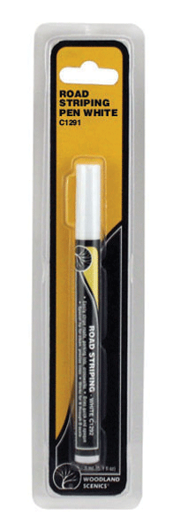 Woodland Scenics 1291 All Scale Road Striping Pen -- White