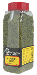 Woodland Scenics 1363 All Scale Coarse Turf Shaker 32oz -- Light Green