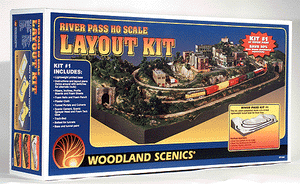 Woodland Scenics 1484 HO Scale River Pass Layout -- Kit - 4 x 8' 122 x 244cm
