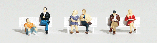Woodland Scenics 1829 HO Scale Scenic Accents(R) Figures -- People Sitting pkg(6)