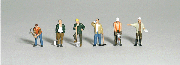 Woodland Scenics 1850 HO Scale Road Crew - Scenic Accents(R) -- pkg(6)