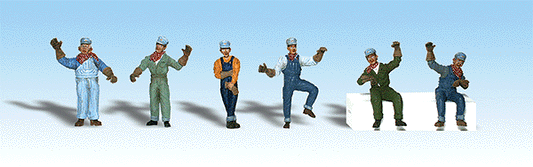 Woodland Scenics 1866 HO Scale Scenice Accents(R) Figurines -- Engineers pkg(6)