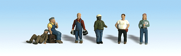 Woodland Scenics 1867 HO Scale Scenic Accents(R) -- Factory Workers pkg(6)