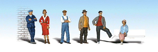 Woodland Scenics 1874 HO Scale Casual People - Scenic Accents(R) -- pkg(6)