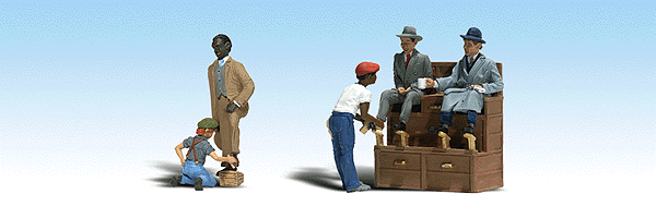 Woodland Scenics 1877 HO Scale Shoe Shiners - Scenic Accents(R) -- pkg(2)