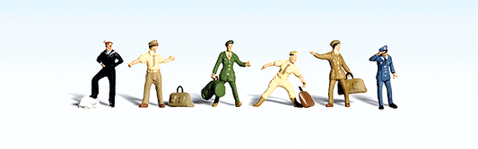 Woodland Scenics 1892 HO Scale Uniformed Travelers - Scenic Accents(R) -- pkg(6)