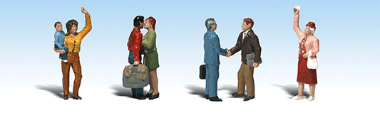 Woodland Scenics 1912 HO Scale Goodbye People - Scenic Accents(R) -- pkg(4)