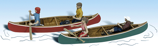 Woodland Scenics 1918 HO Scale Scenic Accents(R) -- Canoers w/2 Canoes