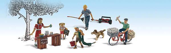 Woodland Scenics 1938 HO Scale Scenic Accents(R) -- Summertime Job Workers pkg(5)