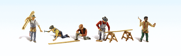 Woodland Scenics 1947 HO Scale Carpenter Crew - Scenic Accents(R)