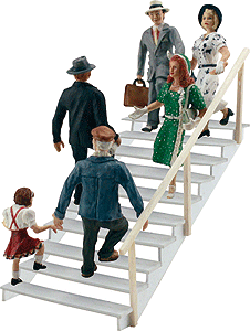 Woodland Scenics 1954 HO Scale Scenic Accents(R) -- Taking the Stairs pkg(6)