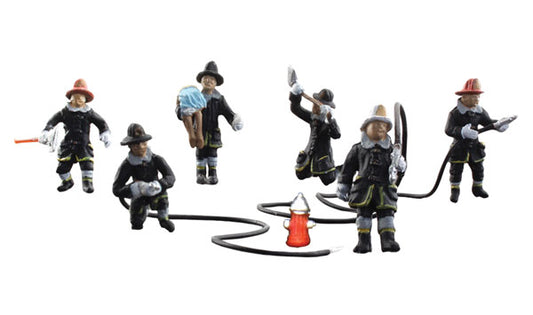 Woodland Scenics 1961 HO Scale Scenic Accents(R) -- Rescue Firefighters pkg(7)