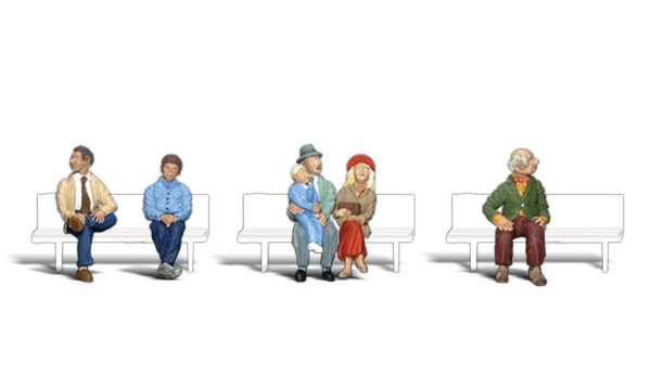 Woodland Scenics 2031 All Scale Architectural Models(R) Seated People -- 1/16"