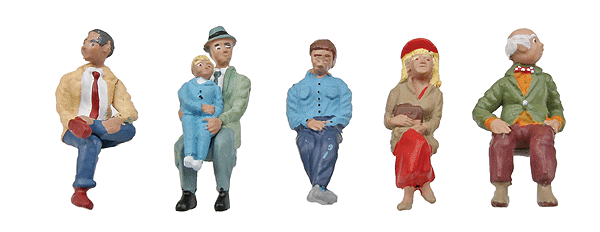 Woodland Scenics 2043 All Scale Architectural Models(R) Seated People -- 1/4"
