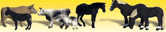 Woodland Scenics 2142 N Scale Assorted Farm Animals - Scenic Accents(R) -- pkg(7)