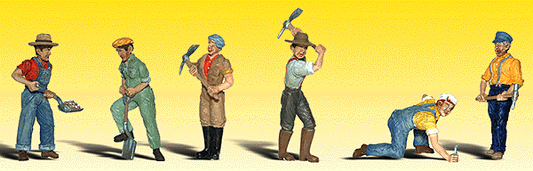 Woodland Scenics 2148 N Scale Track Workers - Scenic Accents(R) -- pkg(6)