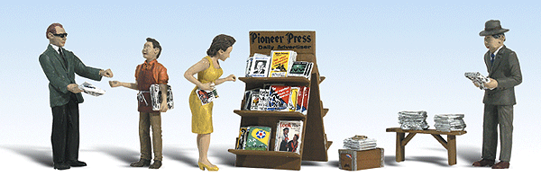 Woodland Scenics 2191 N Scale Scenic Accents(R) Figures -- Newsstand