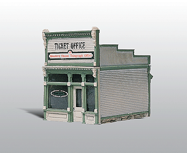 Woodland Scenics 222 HO Scale Scenic Details(R) -- Ticket Office - Kit (Unpainted Metal) 2-1/4 x 2-1/2" 5.7 x 6.4cm