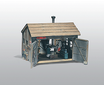 Woodland Scenics 240 HO Scale Scenic Details(R) -- Tucker Brothers Machine Shop - Kit (Unpainted Metal) 3-3/8 x 2-3/8" 1 x 6cm