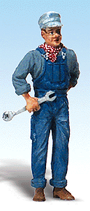 Woodland Scenics 2526 G Scale Scenic Accents(R) Figures -- Mechanic w/Wrench