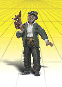 Woodland Scenics 2529 G Scale Scenic Accents(R) Figures -- Hobo w/Red Pouch