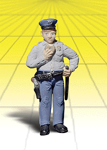 Woodland Scenics 2532 G Scale Scenic Accents(R) Figures -- Cop w/Doughnut