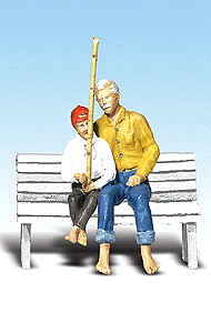 Woodland Scenics 2534 G Scale Scenic Accents(R) Figures -- Frank & Son Fishing