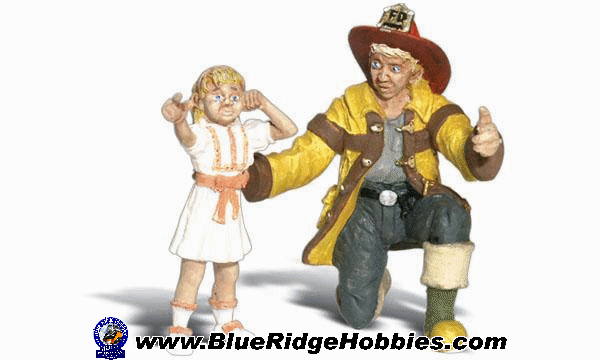 Woodland Scenics 2539 G Scale Scenic Accents(R) Figures -- Fireman Bill & Betsy