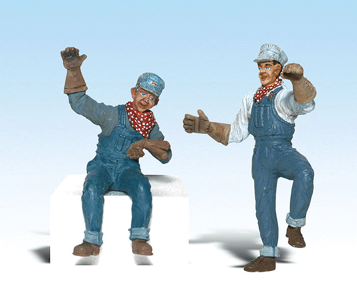 Woodland Scenics 2540 G Scale Scenic Accents(R) Figures -- Earl & Eddie Engineer
