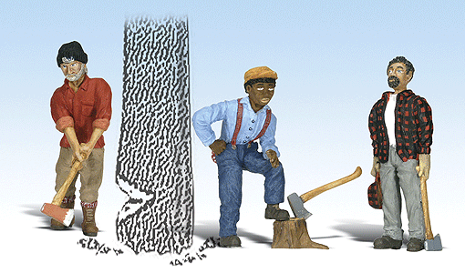 Woodland Scenics 2552 G Scale Scenic Accents(R) Figures -- Chip, Woody, & Chopper