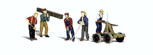 Woodland Scenics 2747 O Scale Rail Workers - Scenic Accents(R) -- pkg(5)