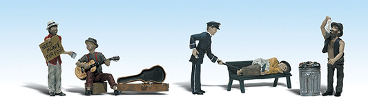 Woodland Scenics 2749 O Scale Scenic Accents(R) Figures -- Park Bums with Accessories pkg(4)