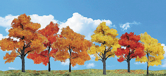 Woodland Scenics 3541 All Scale Woodland Classic Trees(R) Ready Made - Harvest Blaze -- 3 to 5" 7.6 to 12.7cm Tall pkg(6)
