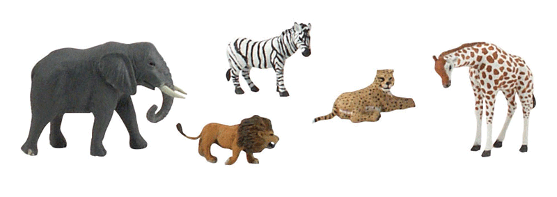 Woodland Scenics 4446 All Scale African Wildlife Figures - Scene-A-Rama(R) -- pkg(5)