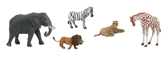 Woodland Scenics 4446 All Scale African Wildlife Figures - Scene-A-Rama(R) -- pkg(5)