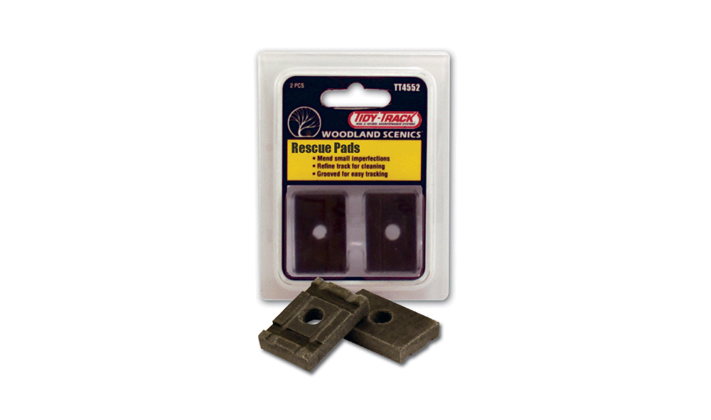 Woodland Scenics 4551 All Scale Tidy Track(TM) Maintenance Product -- Rescue Pads(TM) Heavy Cleaning Pad Replacement pkg(2)