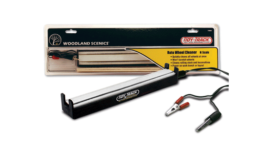 Woodland Scenics 4560 N Scale Roto Wheel Cleaner(TM) - Tidy Track(TM) -- With Replacement Pads