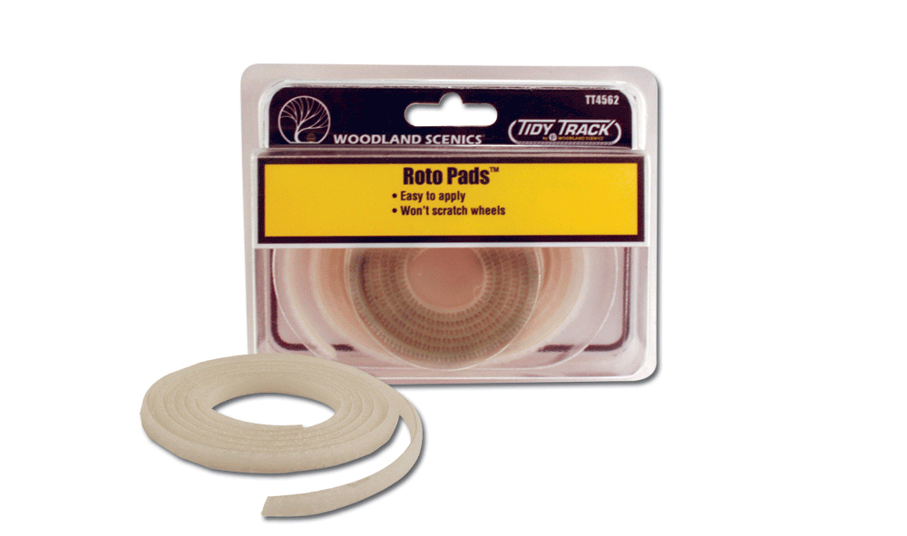 Woodland Scenics 4562 All Scale Roto Wheel Cleaner(TM) Replacement Roto Pads(TM) - Tidy Track(TM) -- 8 Sets for HO Cleaners, 4 Sets for N Cleaners