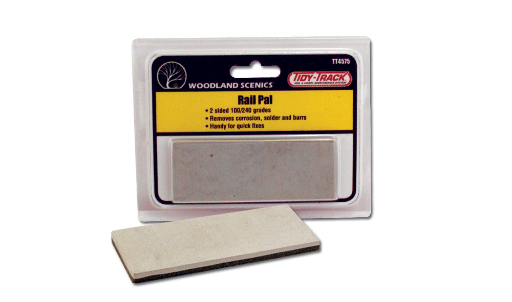 Woodland Scenics 4575 All Scale Rail Pal(TM) - Tidy Track(TM) -- 2-Sided Pad Rescue (Heavy Cleaning)/Maintenance (Cleaning)