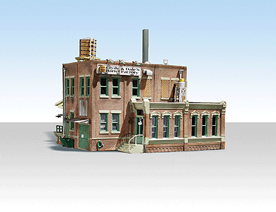 Woodland Scenics 4924 N Scale Clyde & Dale's Barrel Factory - Built-&-Ready(R) Landmark Structures(R) -- Assembled - 3-9/16 x 3-1/8" 9 x 8cm
