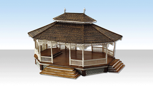 Woodland Scenics 5035 HO Scale Grand Gazebo - Built-&-Ready Landmark Structures(R) -- Assembled - 6-5/16 x 5-9/32" 16 x 13.4cm