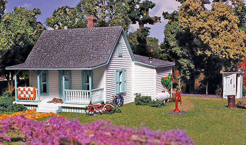 Woodland Scenics 5186 HO Scale Country Cottage - Landmark Structures(R) -- Kit - 3-3/4 x 5-7/16" 9.52 x 13.8 cm