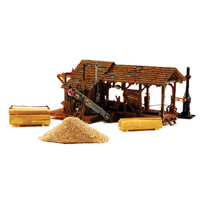 Woodland Scenics 5195 HO Scale Buzz's Saw Mill - Landmark Structures(R) -- Kit - 7-1/2 x 5-7/8 x 2-1/8" 19 x 14.9 x 5.4cm